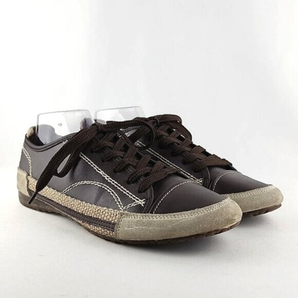 Marithé Francois Gibaud Men's Brown Leather Lace Up Sneakers Size 8.5 - Picture 5 of 16